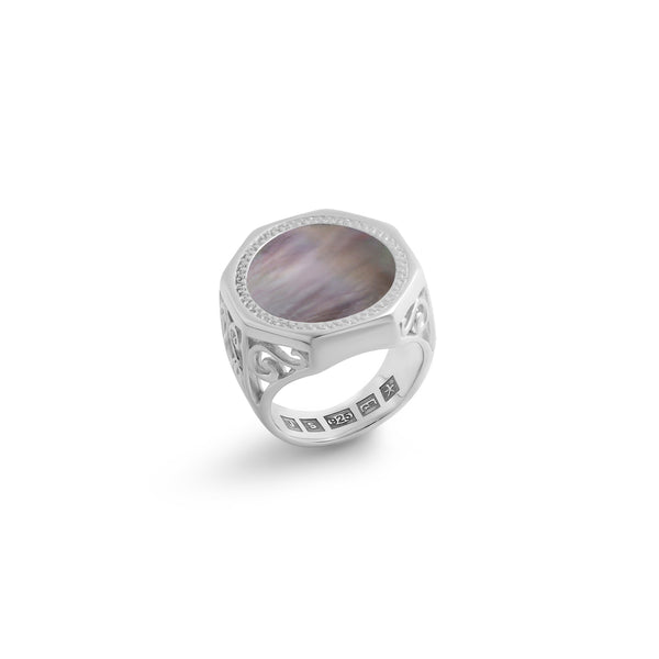 Mother of Pearl Sovereign Ring