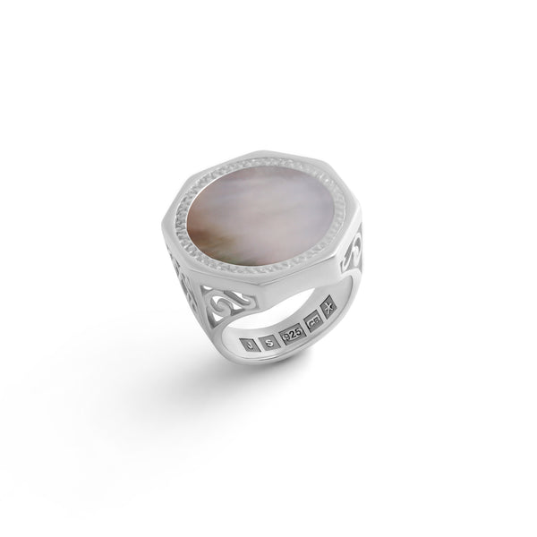 Mother of Pearl Sovereign Ring - Large